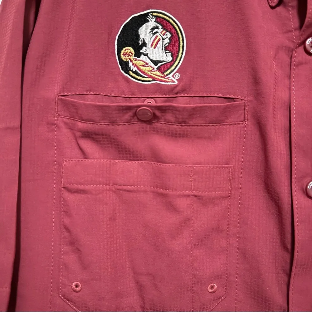 Columbia PFG, men’s Florida State University garnet fishing shirt size XXL - Picture 12 of 13